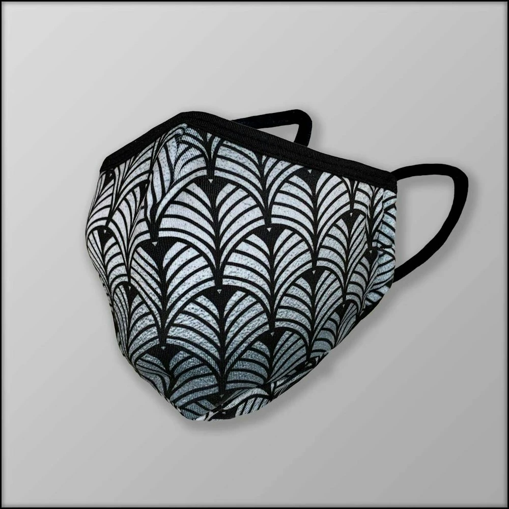 INKnBURN Silver Deco 3-Layer Face Mask 1 INKnBURN Silver Deco 3-Layer Face Mask