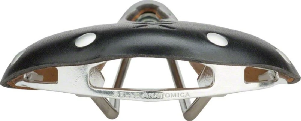 Selle Anatomica X2 Series Watershed Saddle: Black With Silver Chicago Screws 3 Selle Anatomica X2 Series Watershed Saddle: Black With Silver Chicago Screws - Image 3